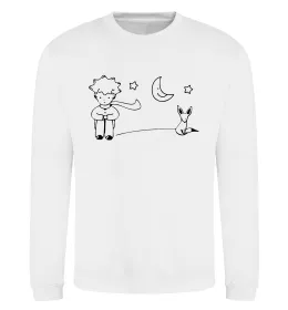 Свитшот Little Prince and fox Белый фото