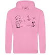 Жіноча толстовка (худі) Little Prince and fox Рожевий фото