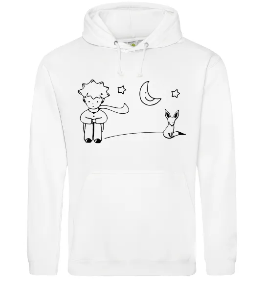 Жіноча толстовка (худі) Little Prince and fox Білий фото