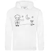 Жіноча толстовка (худі) Little Prince and fox Білий фото