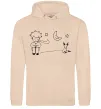 Жіноча толстовка (худі) Little Prince and fox Пісочний фото