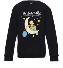 Детский Свитшот Little Prince Antoine de Saint-Exupéry Черный фото