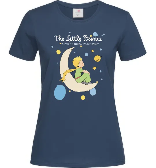 Жіноча футболка Little Prince Antoine de Saint-Exupéry Темно-синій фото