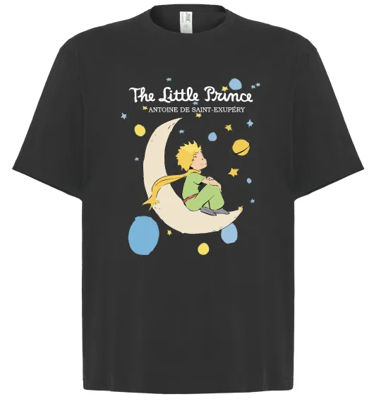 Футболка Оверсайз Little Prince Antoine de Saint-Exupéry Чорний фото