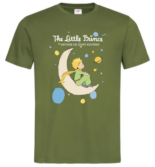 Чоловіча футболка Little Prince Antoine de Saint-Exupéry Оливковий фото