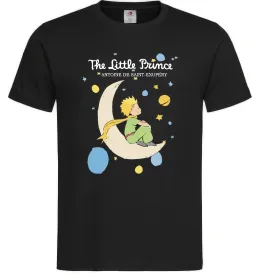 Чоловіча футболка Little Prince Antoine de Saint-Exupéry Чорний фото