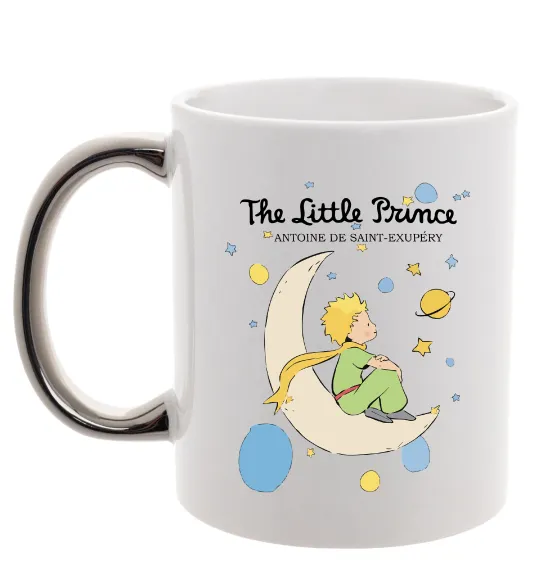 Чашка з кольоровою ручкою Little Prince Antoine de Saint-Exupéry Срібло фото
