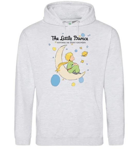 Чоловіча толстовка (худі) Little Prince Antoine de Saint-Exupéry Сірий меланж фото