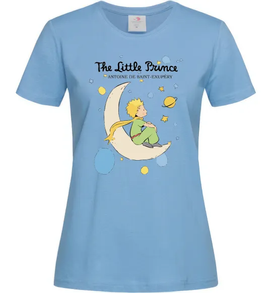 Жіноча футболка Little Prince Antoine de Saint-Exupéry Блакитний фото