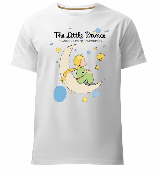 Чоловіча преміум футболка Little Prince Antoine de Saint-Exupéry Білий фото