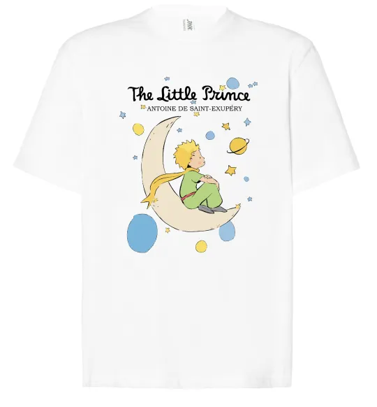 Футболка Оверсайз Little Prince Antoine de Saint-Exupéry Білий фото
