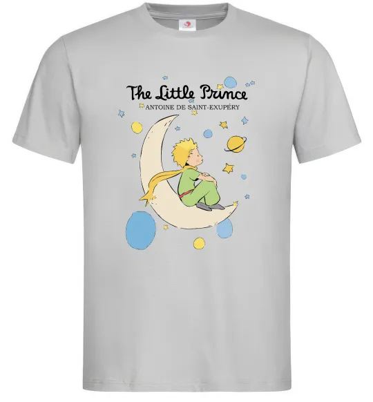 Чоловіча футболка Little Prince Antoine de Saint-Exupéry Сірий фото