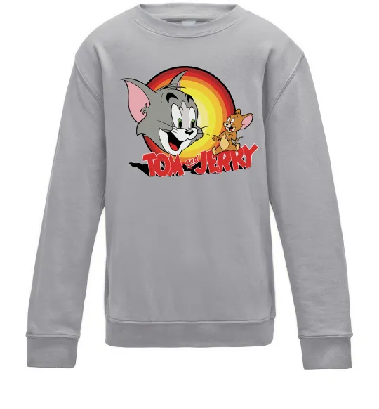 Детский Свитшот Том і Джеррі Серый меланж фото