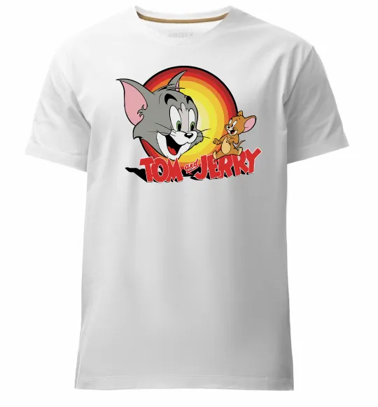 Мужская премиум футболка Том і Джеррі Белый фото