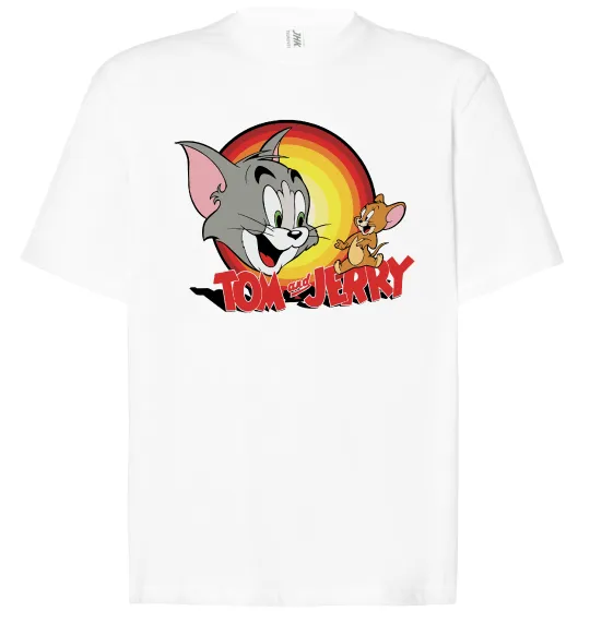 Футболка Оверсайз Том і Джеррі Белый фото