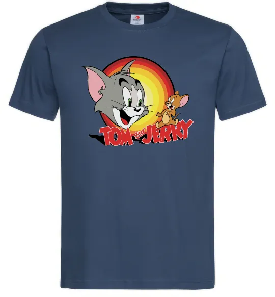Мужская футболка Том і Джеррі Темно-синий фото
