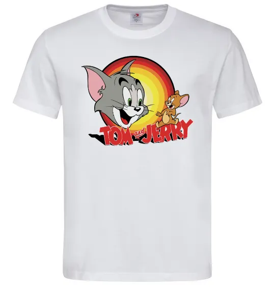 Мужская футболка Том і Джеррі Белый фото