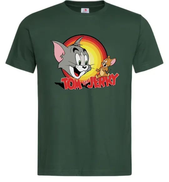 Мужская футболка Том і Джеррі Темно-зеленый фото