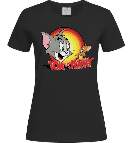 Женская футболка Том і Джеррі Черный фото