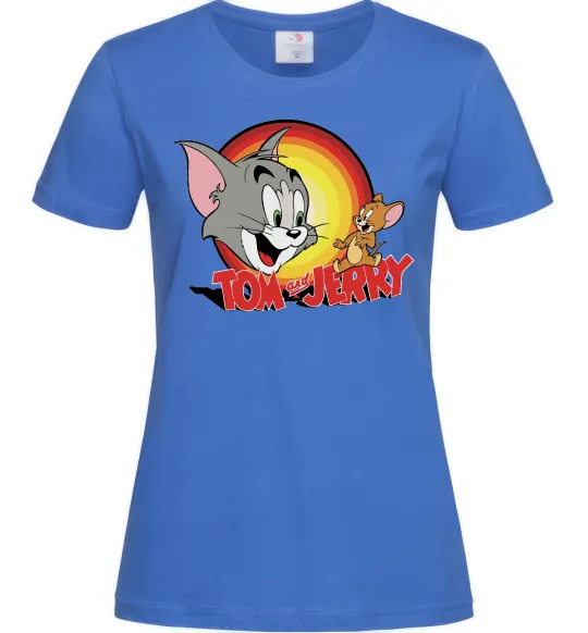Женская футболка Том і Джеррі Ярко-синий фото