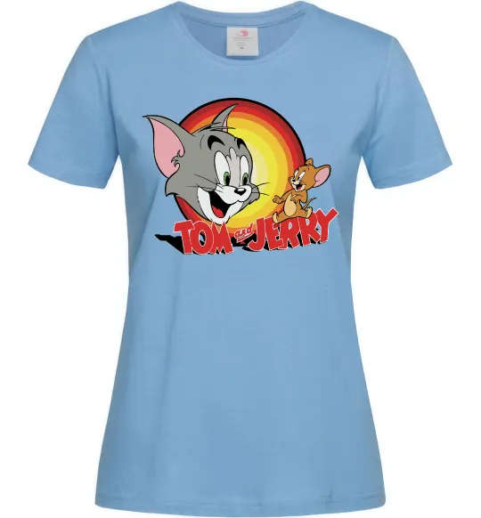 Женская футболка Том і Джеррі Голубой фото