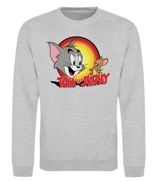 Свитшот Том і Джеррі Серый меланж фото