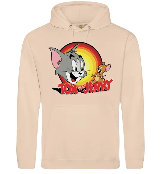 Мужская толстовка (худи) Том і Джеррі Песочный фото