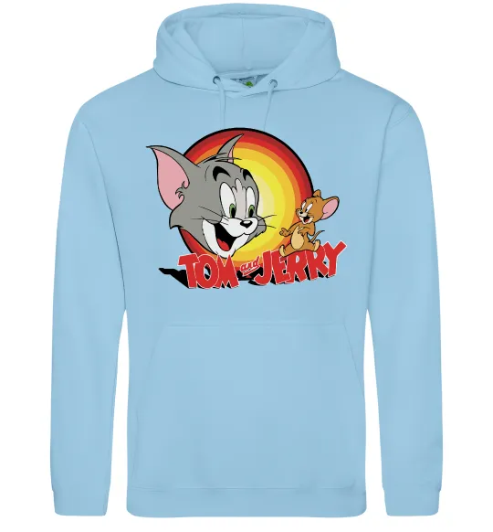 Женская толстовка (худи) Том і Джеррі Голубой фото