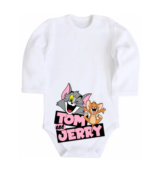 Детский боди Tom and Jerry retro Белый фото