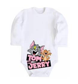 Детский боди Tom and Jerry retro Белый фото
