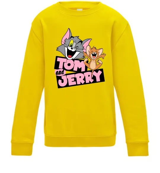 Детский Свитшот Tom and Jerry retro Солнечно желтый фото