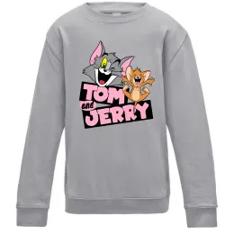 Детский Свитшот Tom and Jerry retro Серый меланж фото