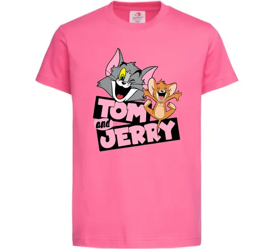 Детская футболка Tom and Jerry retro Ярко-розовый фото