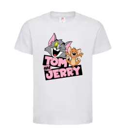 Детская футболка Tom and Jerry retro Белый фото