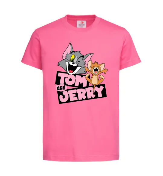 Детская футболка Tom and Jerry retro Ярко-розовый фото