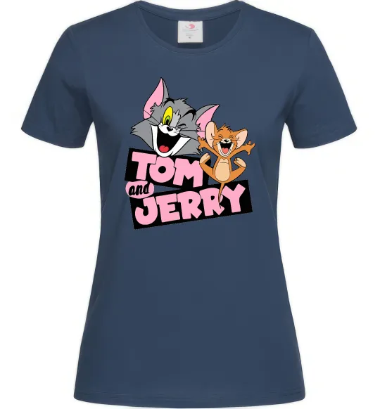 Женская футболка Tom and Jerry retro Темно-синий фото