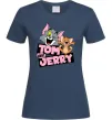 Женская футболка Tom and Jerry retro Темно-синий фото