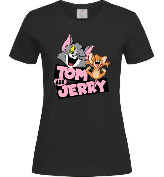 Женская футболка Tom and Jerry retro Черный фото