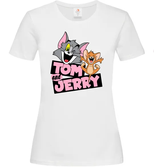 Женская футболка Tom and Jerry retro Белый фото