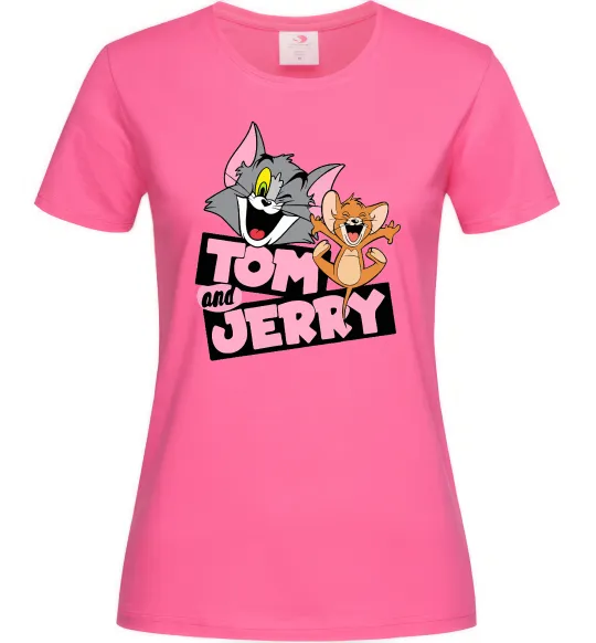 Женская футболка Tom and Jerry retro Ярко-розовый фото