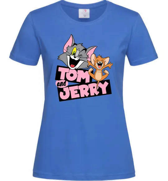Женская футболка Tom and Jerry retro Ярко-синий фото