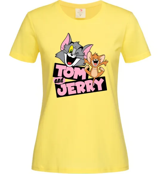 Женская футболка Tom and Jerry retro Лимонный фото