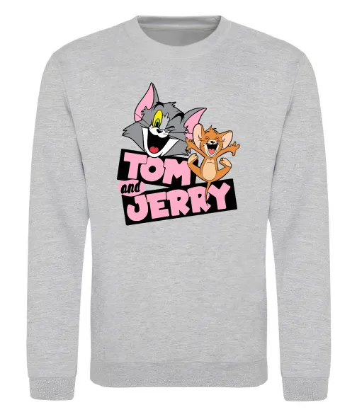 Свитшот Tom and Jerry retro Серый меланж фото