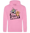 Женская толстовка (худи) Tom and Jerry retro Розовый фото