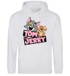 Женская толстовка (худи) Tom and Jerry retro Серый меланж фото