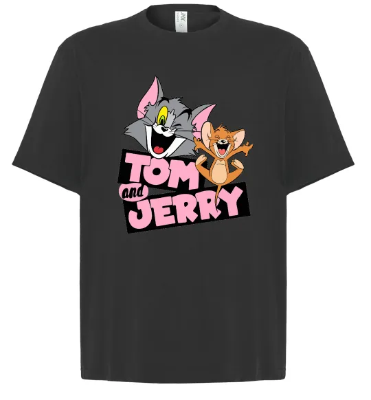 Футболка Оверсайз Tom and Jerry retro Черный фото