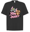 Футболка Оверсайз Tom and Jerry retro Черный фото