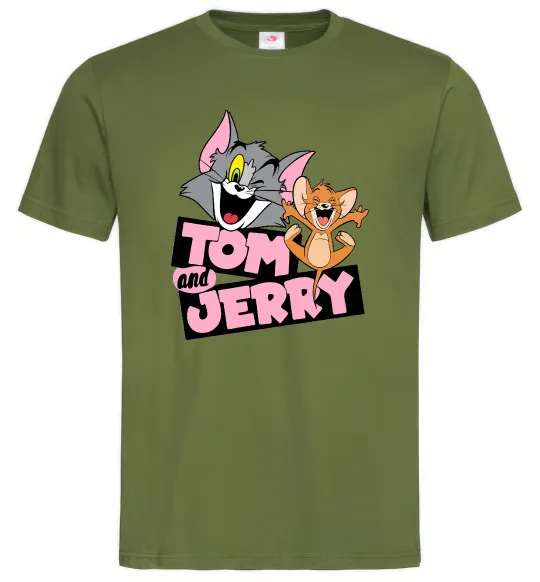 Мужская футболка Tom and Jerry retro Оливковый фото