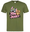 Мужская футболка Tom and Jerry retro Оливковый фото