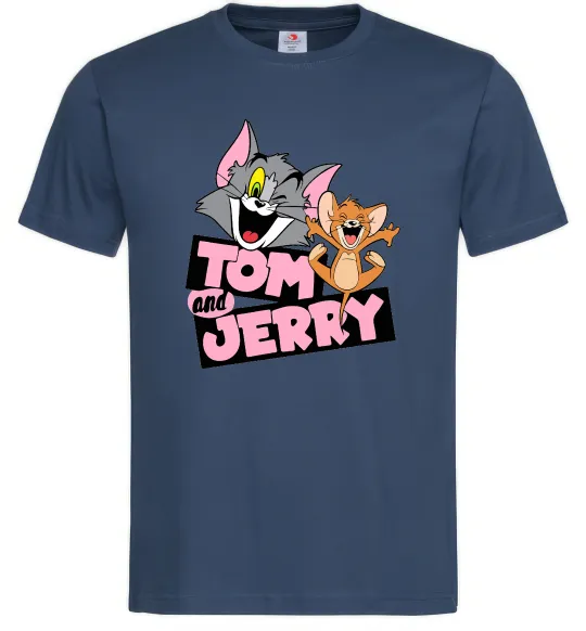 Мужская футболка Tom and Jerry retro Темно-синий фото